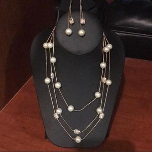 New pearl diamond necklace